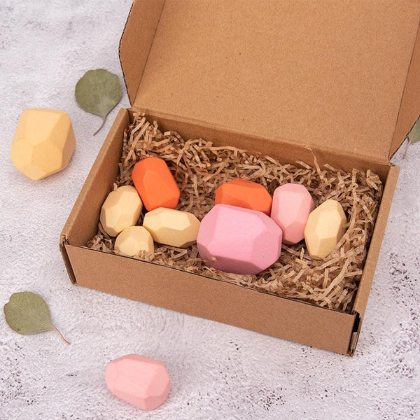 Blocs de construction en bois Montessori - Mon Petit Ange