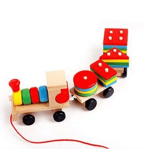 Train en bois pour le développement de bébé
