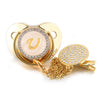 Initial Gold Pacifier & Pacifier Clip - Babystyle™