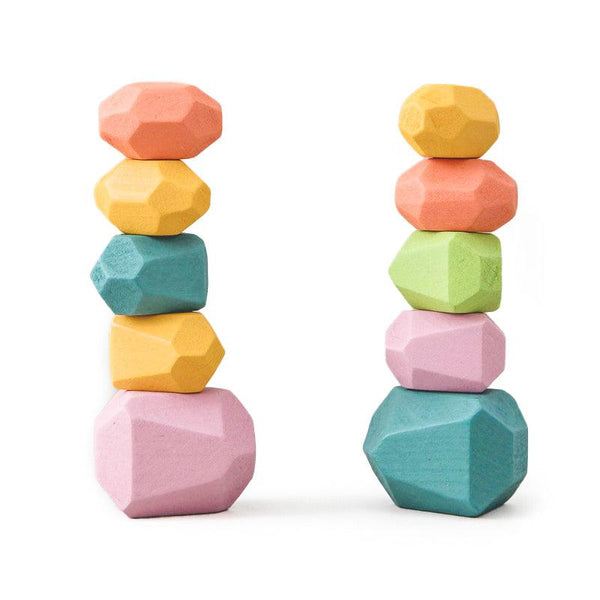 Blocs de construction en bois Montessori - Mon Petit Ange