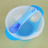 Bol ventouse en silicone bleu pour enfant