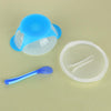 Bol ventouse bleu pour enfant avec ustensile
