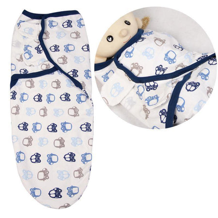 Couverture d'emmaillotage pour bébé motifs voitures