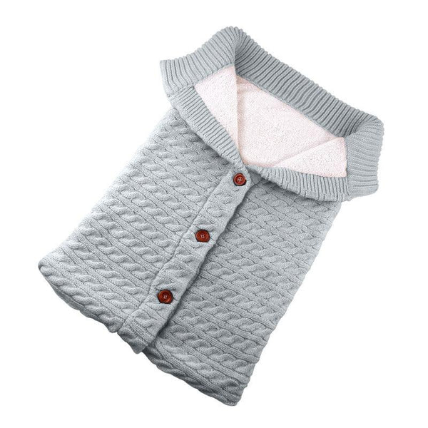 Gigoteuse en velour gris pour nouveau-né