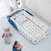 Lit de voyage portable pour bébé avec motif couronne