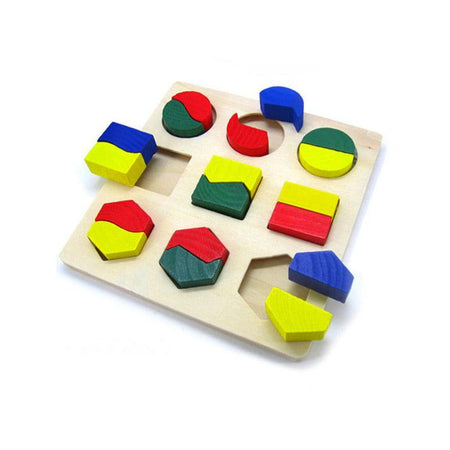 Puzzle en bois à formes géométriques pour bébé - Mon Petit Ange