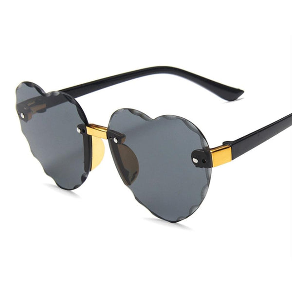 Lunettes de soleil en coeur sans bordure pour enfants - Mon Petit Ange