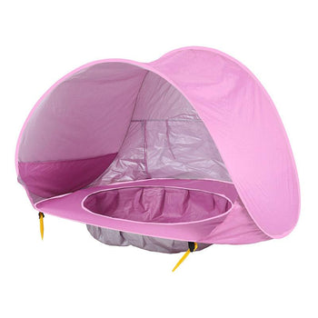 Tente de plage pour bébé rose