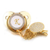 Initial Gold Pacifier & Pacifier Clip - Babystyle™