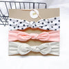 Bandeau fille 3 couleur avec motifs et à pois noir (lot de 3) - Mon Petit Ange