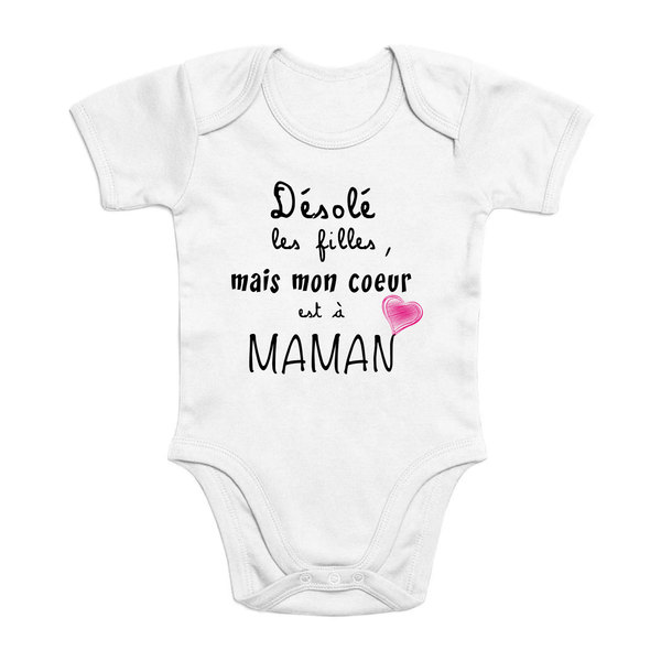 Body - Mon coeur est à Maman - 100% Coton Bio - Mon Petit Ange