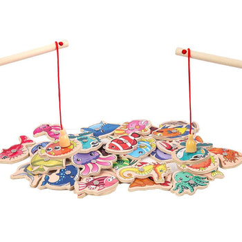 Jeu de Pêche Magnétique en Bois - Mon Petit Ange