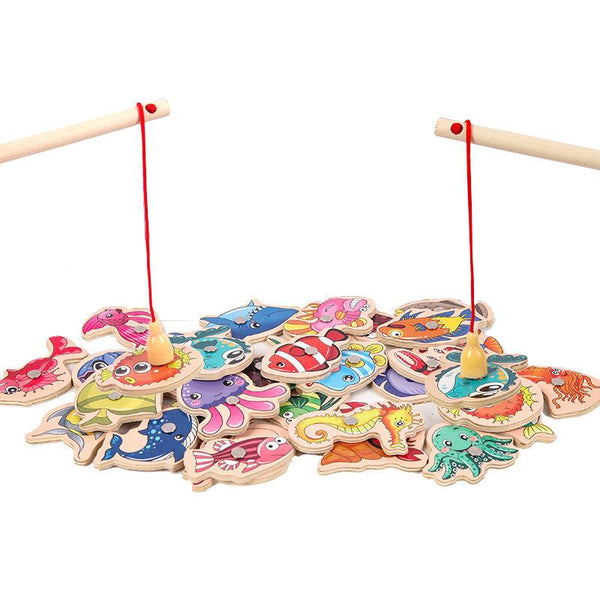 Jeu de Pêche Magnétique en Bois - Mon Petit Ange