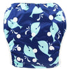 Couche de natation  avec des dessins de baleines bleues pour enfant