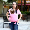 Echarpe de portage rose à nouage facile pour bébé