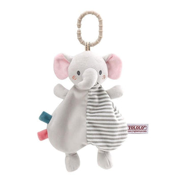 Doudou en peluche animaux avec hochet - Mon Petit Ange
