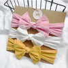 Bandeau fille 3 couleurs unies jaune blanc rose (lot de 3) - Mon Petit Ange