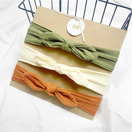 Bandeau fille couleur kaki (lot de 3) - Mon Petit Ange