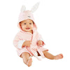 peignoir pour bébé avec un style de lapin de couleur rose