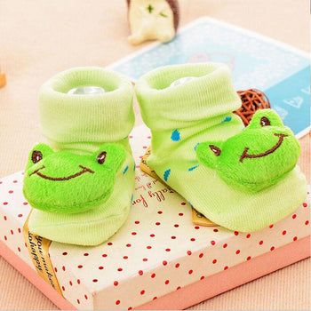 Paire de chaussette grenouille en tissu pour bébé