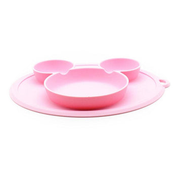 bol ventouse compartimenté en silicone pour enfant pendant le repas