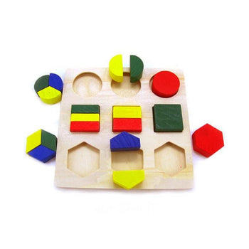 Puzzle en bois à formes géométriques pour bébé - Mon Petit Ange