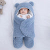 Sac de couchage en coton molletonné bleu pour bébé