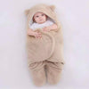 Sac de couchage beige en coton molletonné pour bébé