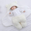 Sac de couchage blanc en coton molletonné pour bébé