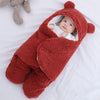Sac de couchage en coton molletonné rouge doux et confortable pour nourrisson