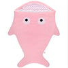 Sac de couchage en forme de requin rose pour bébé