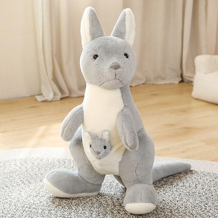 Maman kangourou en peluche avec son bébé - Mon Petit Ange