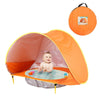 Tente de plage anti UV orange pour bébé