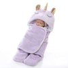 Couverture licorne violet pour emmailloter son nourrisson