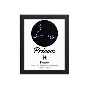 Tableau signe astrologique Poisson - Mon Petit Ange