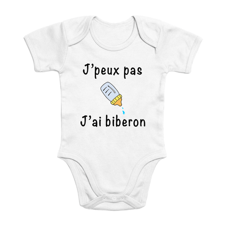 Body - J'peux pas j'ai biberon - 100% Coton Bio - Mon Petit Ange