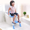 Réducteur de toilette bleu avec marche pied pour enfant démonstration